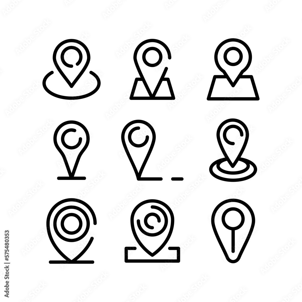 location icon or logo isolated sign symbol vector illustration - high quality black style vector icons