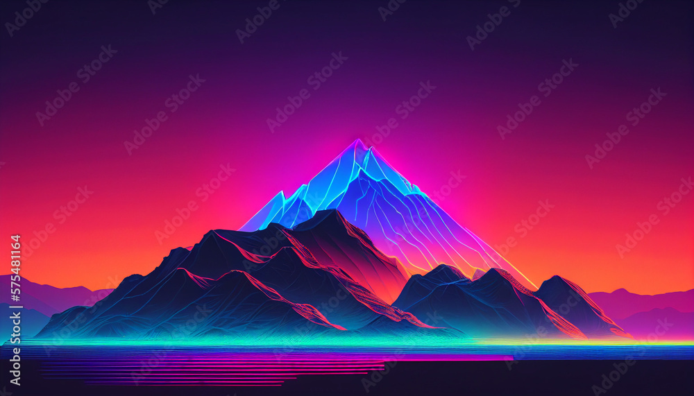 Fototapeta premium sunset in mountains