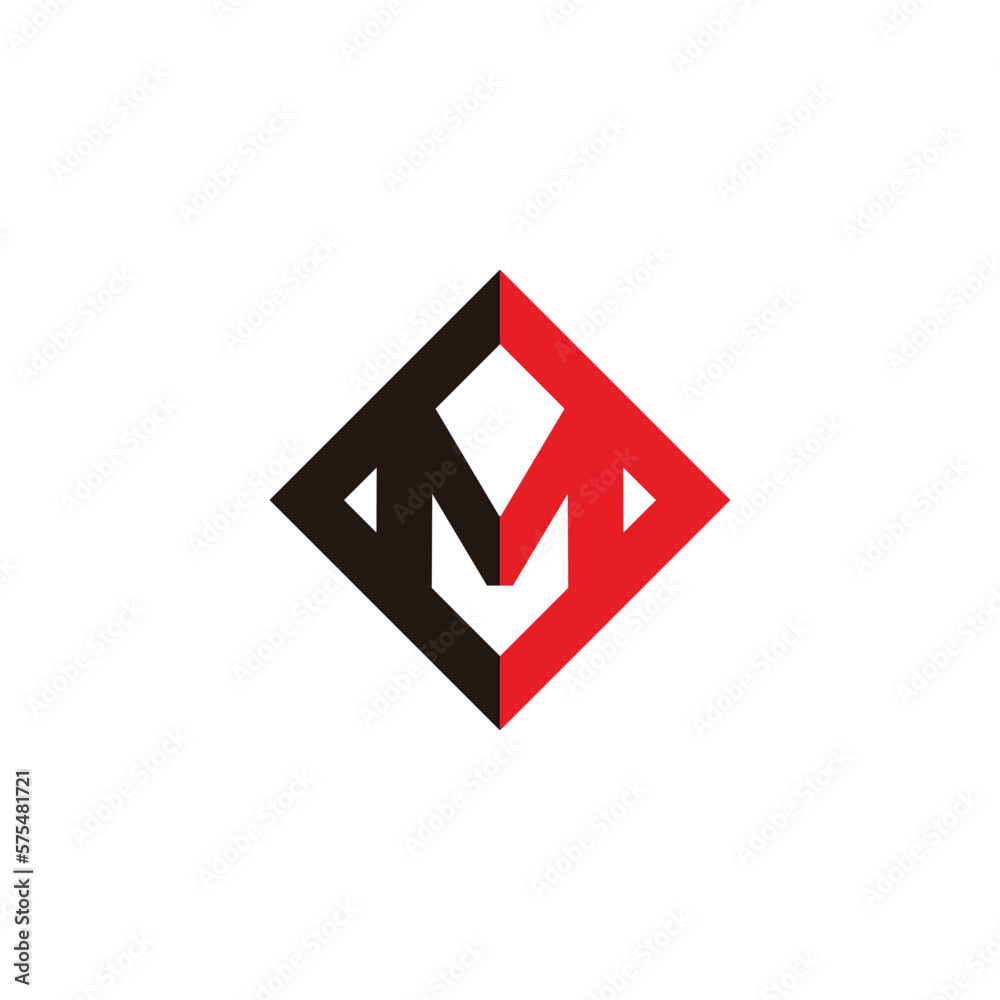 letter m sqiuare line shadow simple logo vector letter m sqiuare line shadow simple logo vector
