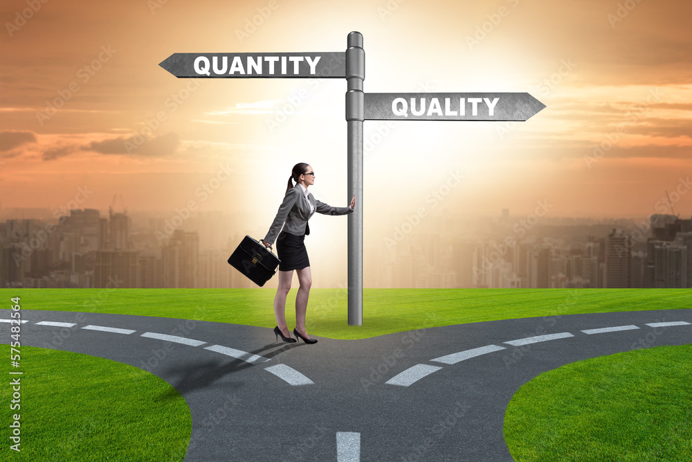 Concept of trade-off between quality and quantity Concept of trade-off between quality and quantity