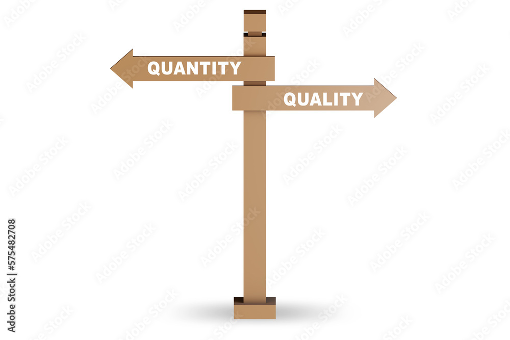 Concept of trade-off between quality and quantity Concept of trade-off between quality and quantity