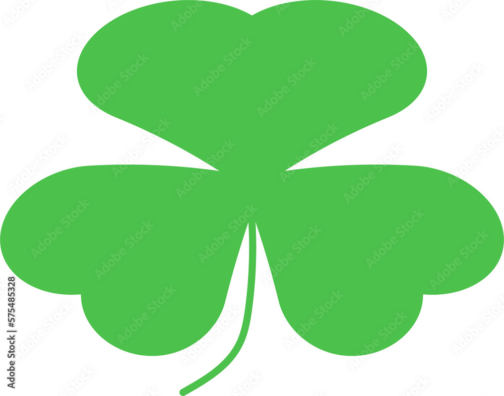 Icon of green leaf lucky clover symbol Icon of green leaf lucky clover symbol