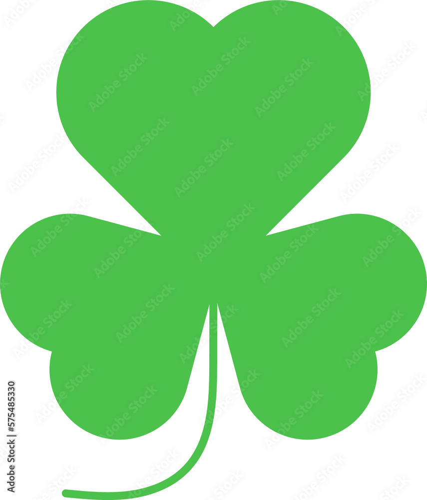 Icon of green leaf lucky clover symbol Icon of green leaf lucky clover symbol