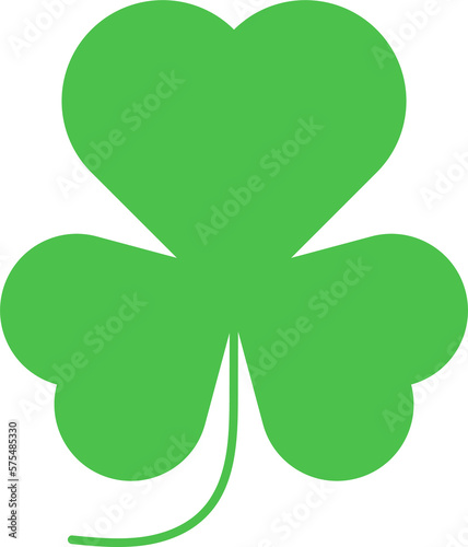 Icon of green leaf lucky clover symbol