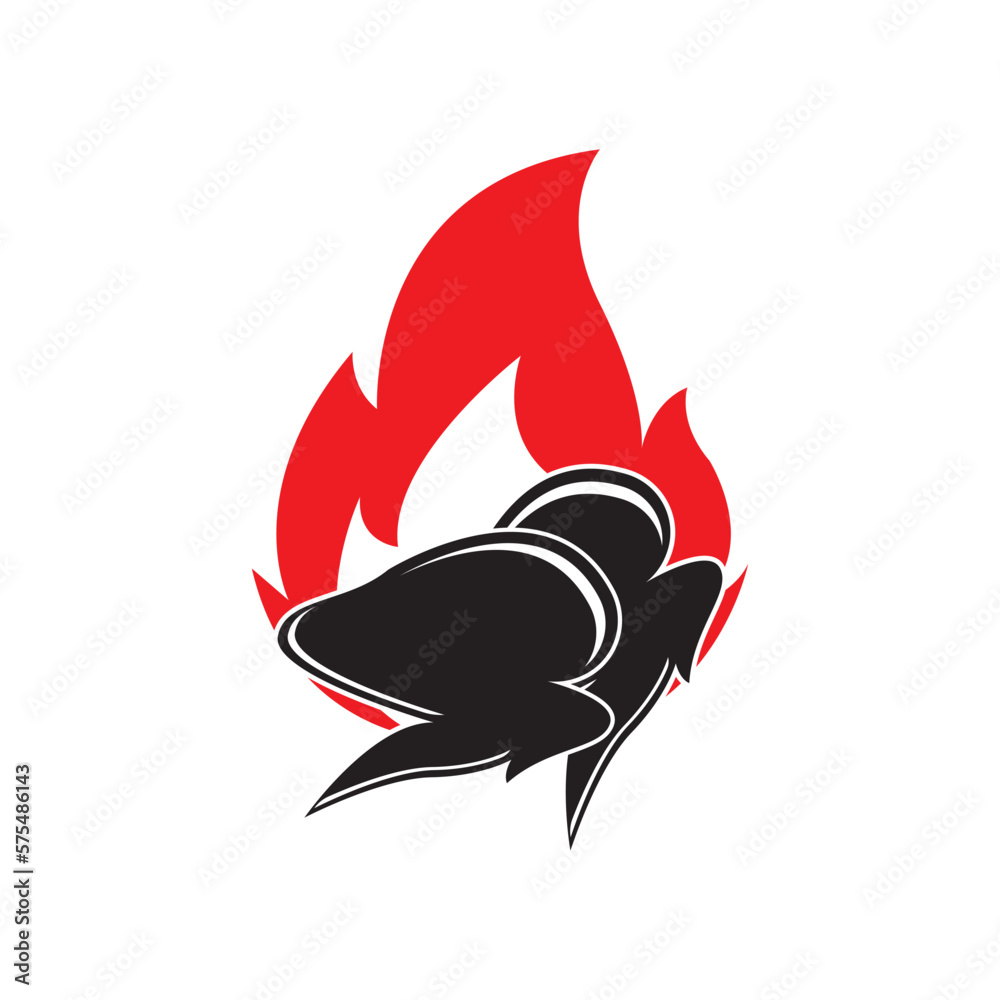 Fried chicken symbol simple icon, illustration design template. Fried chicken symbol simple icon, illustration design template.