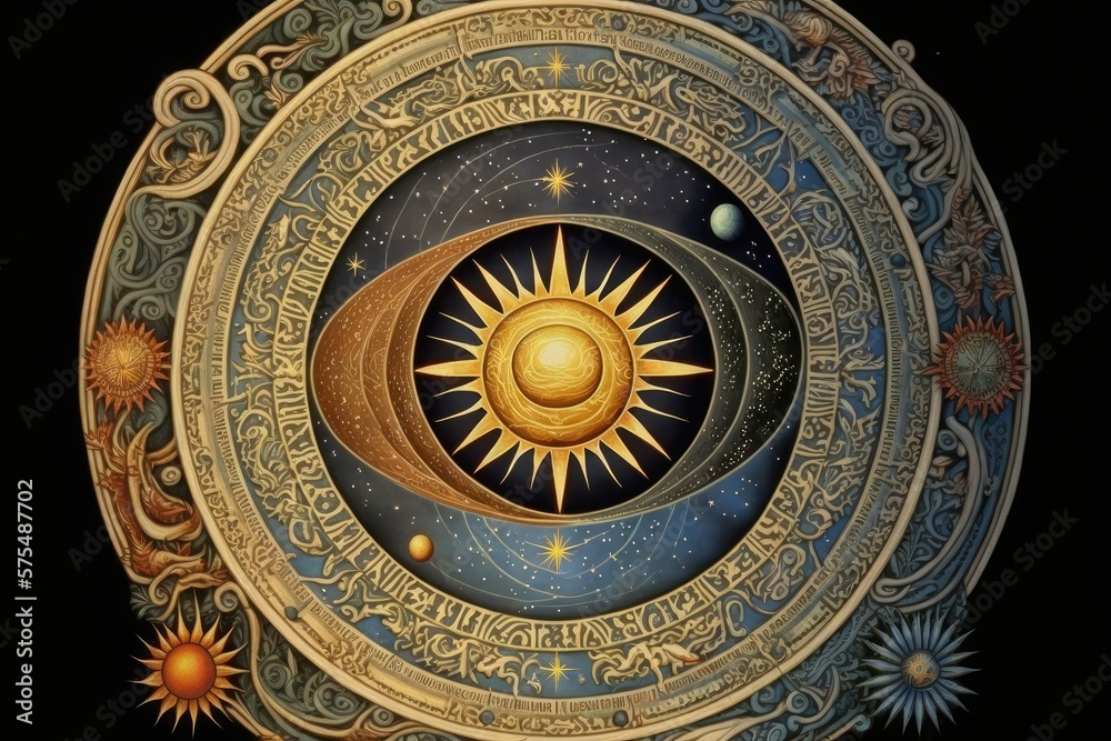 An exquisite depiction of the Indian astrological planet Ketu. Generative AI