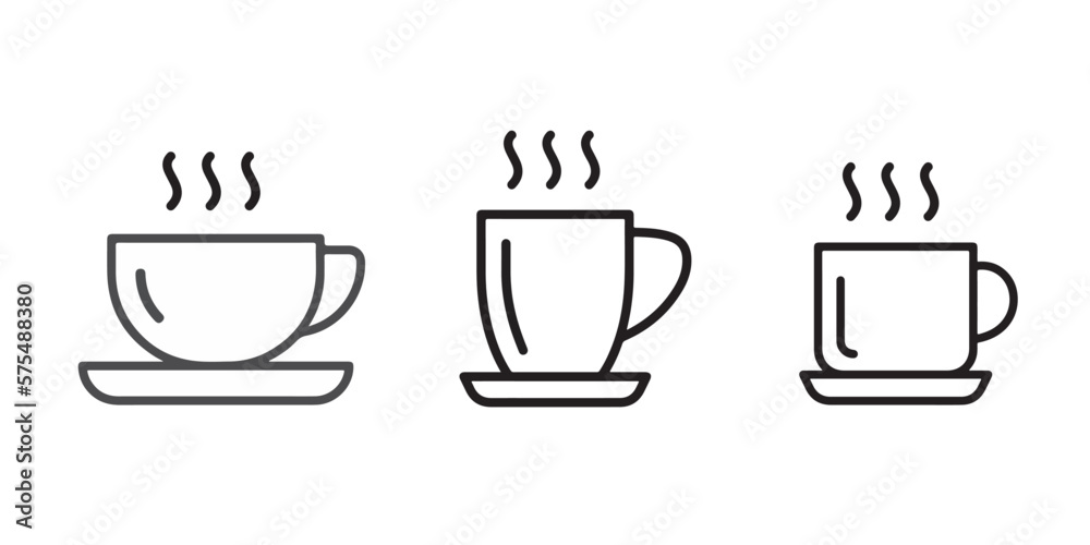 coffee cup vector icons set coffee cup vector icons set