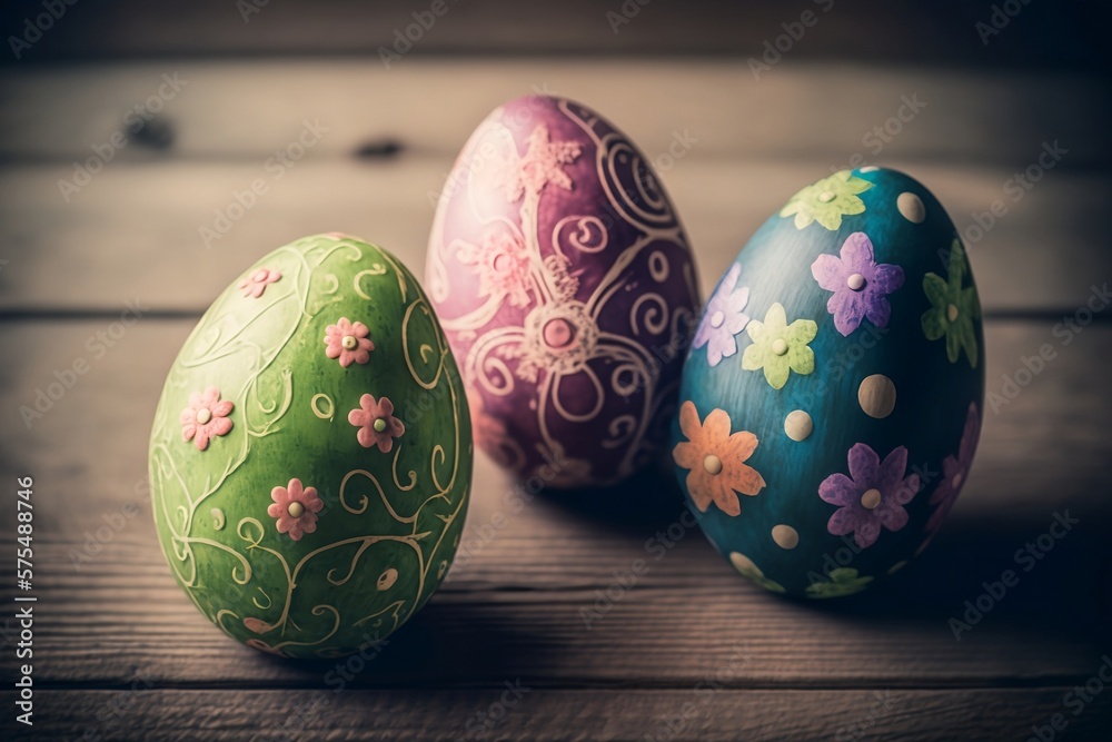 Osterhase und Ostereier für ein schönes Fest.
