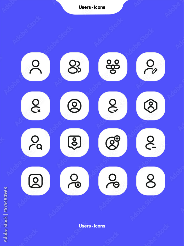 Users Icon Set Users Icon Set
