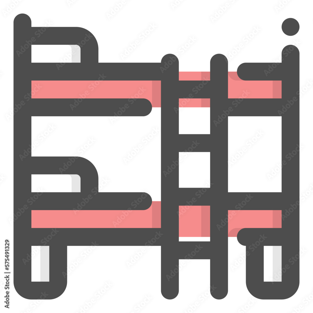 bunk bed color icon bunk bed color icon