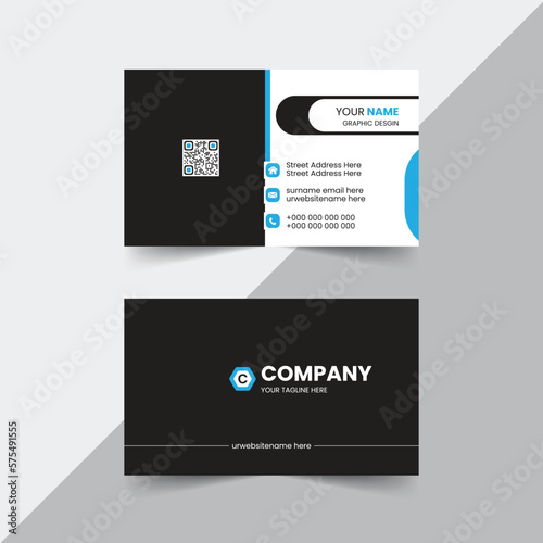 Minimal Corporate Business Card Vector Design Template 
