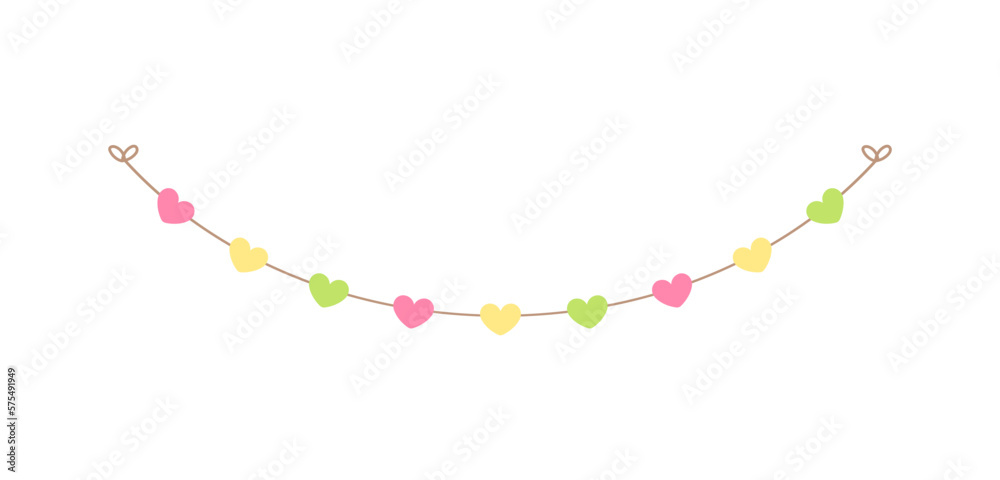 Easter and spring vector bunting and decoration clipart. Cute garlands and pennants.