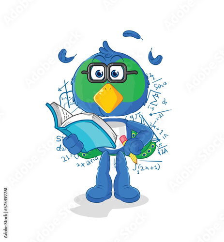peacock geek cartoon. cartoon mascot vector