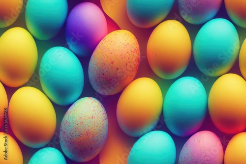 Easter Egg Eggs Colorful Decorated Seamless Texture Pattern Tiled Repeatable Tessellation Background Image