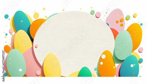 easter card with eggs