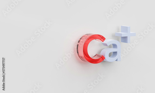 3D rendering calcium background,ca+