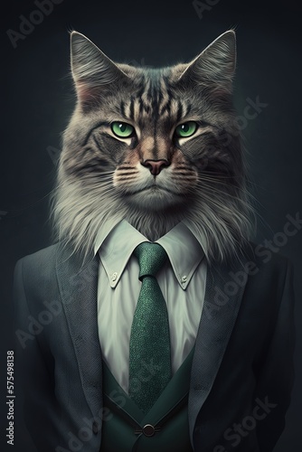 Valokuva Cat in a suit