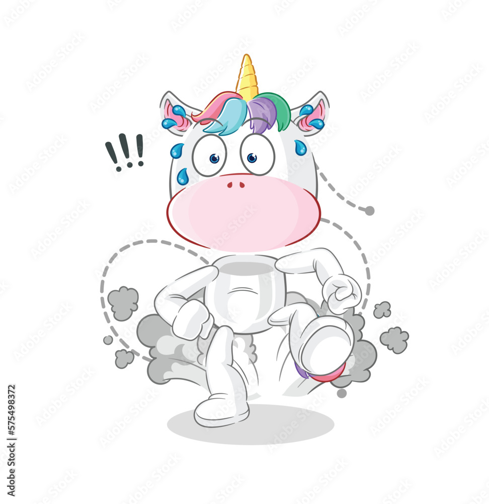 unicorn running illustration. character vector unicorn running illustration. character vector