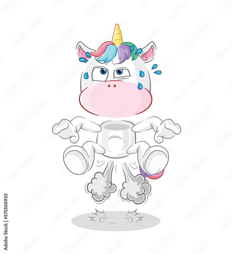 unicorn fart jumping illustration. character vector unicorn fart jumping illustration. character vector