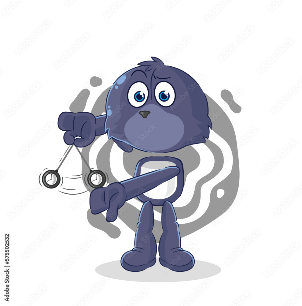 seal hypnotizing cartoon. cartoon mascot vector seal hypnotizing cartoon. cartoon mascot vector