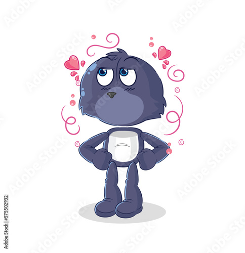 seal shy vector. cartoon character