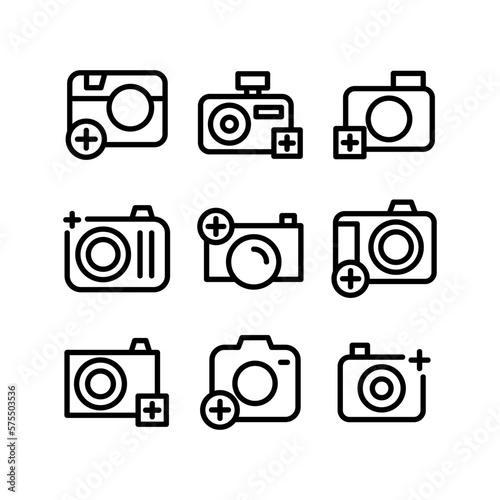 camera add icon or logo isolated sign symbol vector illustration - high quality black style vector icons 