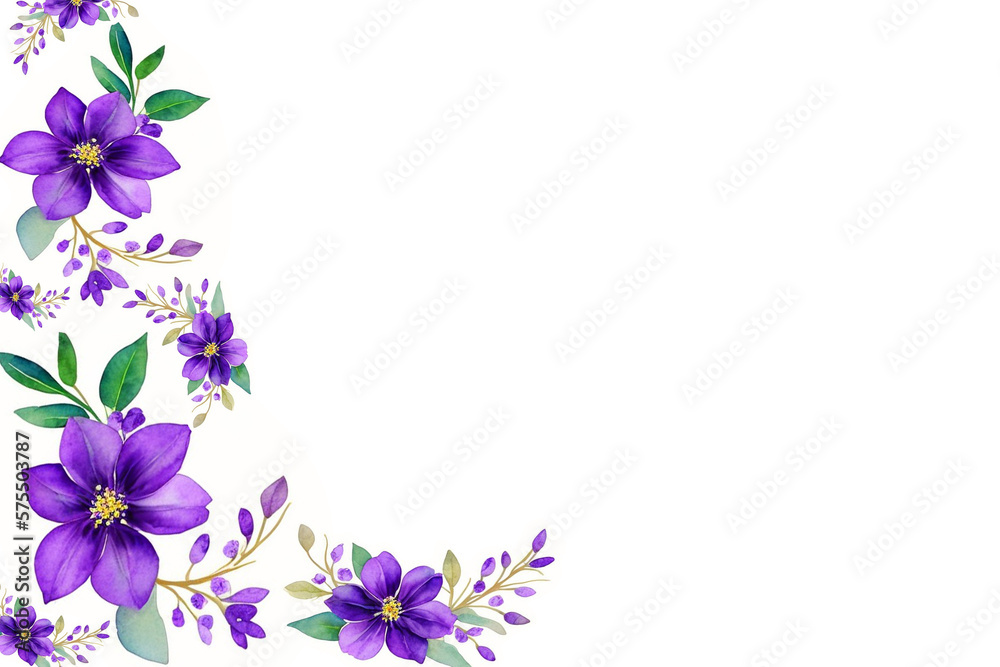 Cute flower with circular stems at the edge of the frame. Generate AI Cute flower with circular stems at the edge of the frame. Generate AI