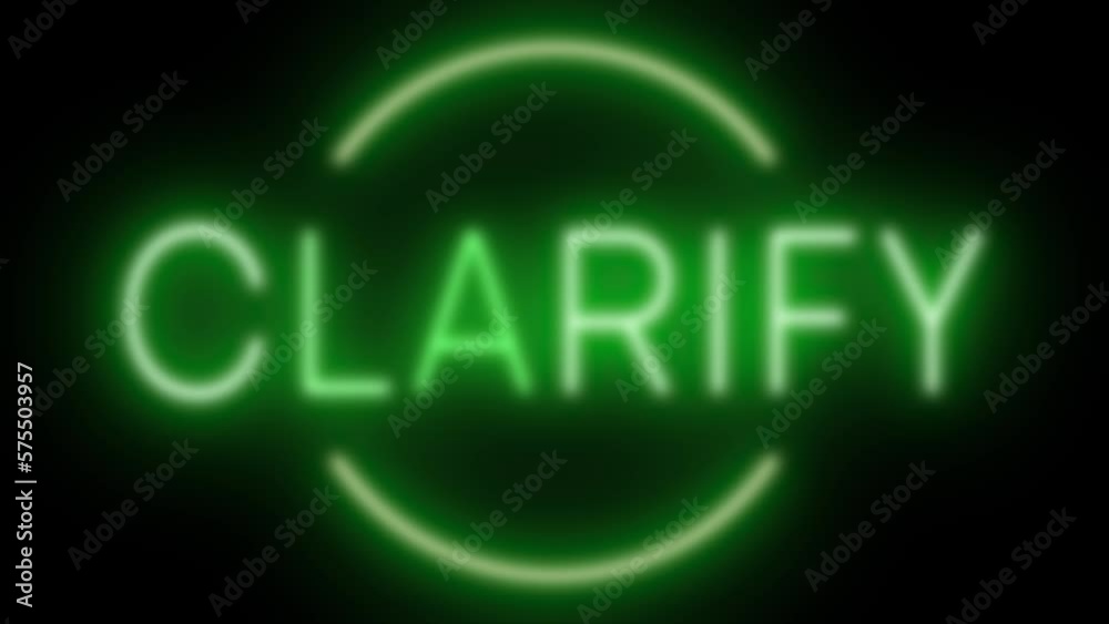 Flickering green retro neon sign glowing against a black background Flickering green retro neon sign glowing against a black background