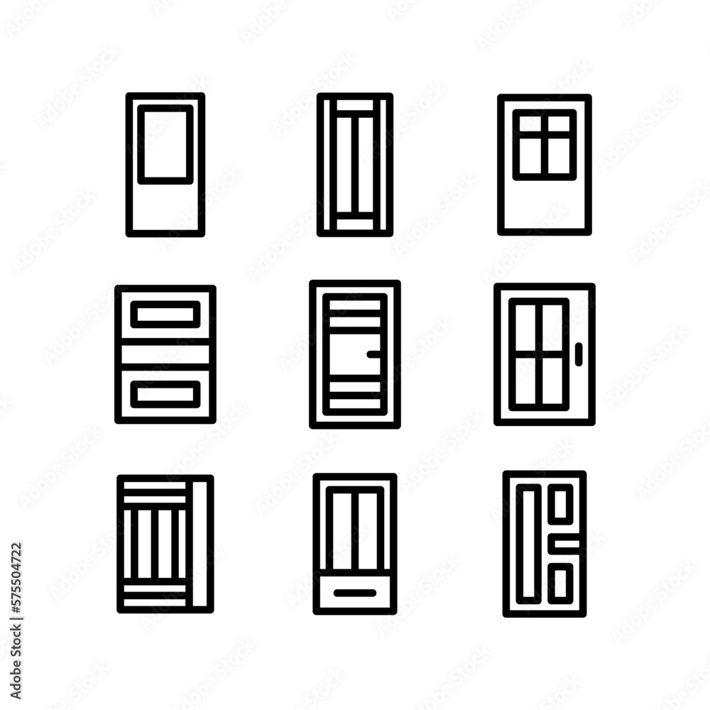 door icon or logo isolated sign symbol vector illustration - high quality black style vector icons
