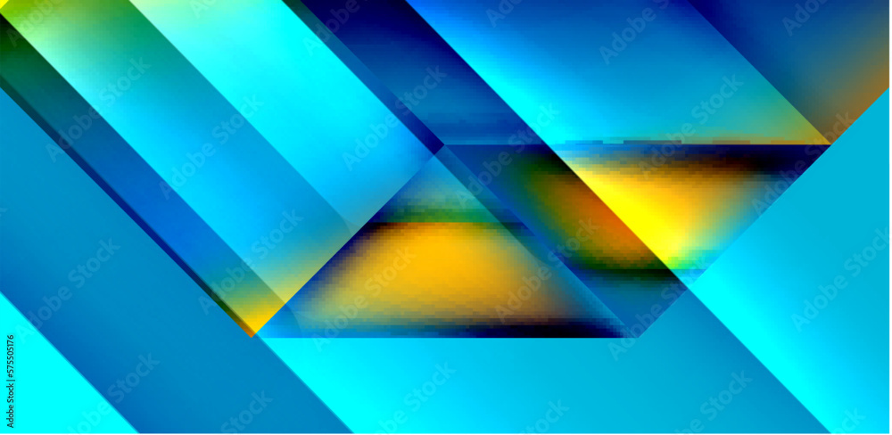 Obraz premium Dynamic triangle design with fluid gradient colors abstract background