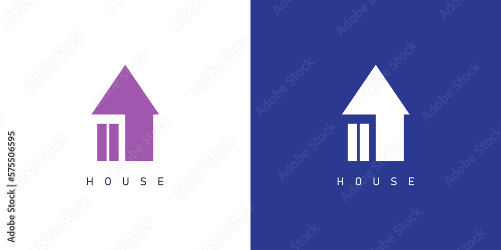 Simple House Logo Design. Usable for Real Estate, Construction, Architecture and Building Logos. Flat Vector
