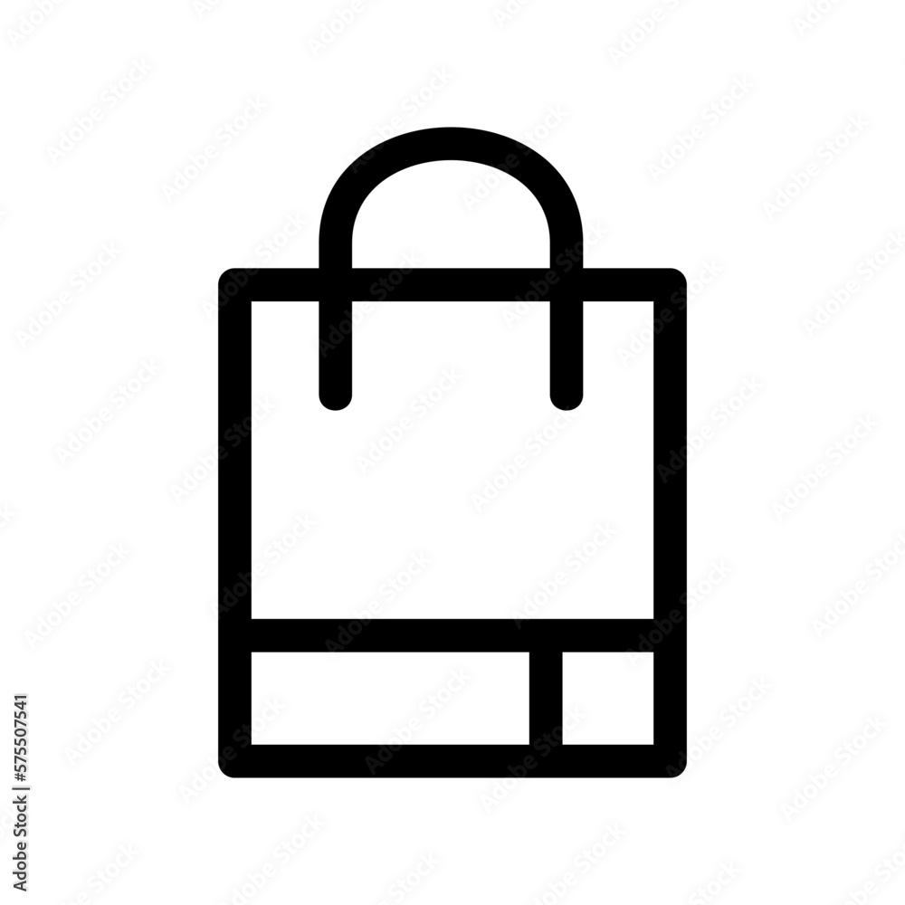 shopping bag icon or logo isolated sign symbol vector illustration - high quality black style vector icons
