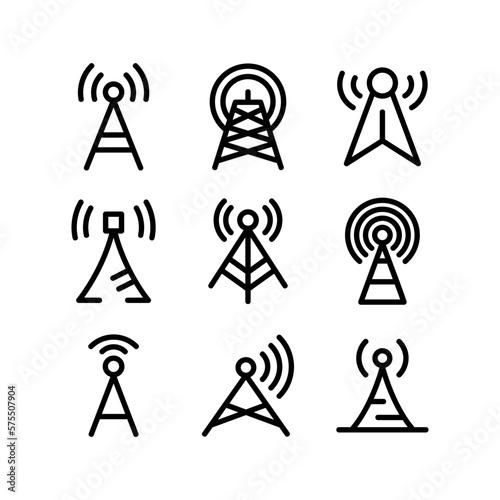 signal tower icon or logo isolated sign symbol vector illustration - high quality black style vector icons
