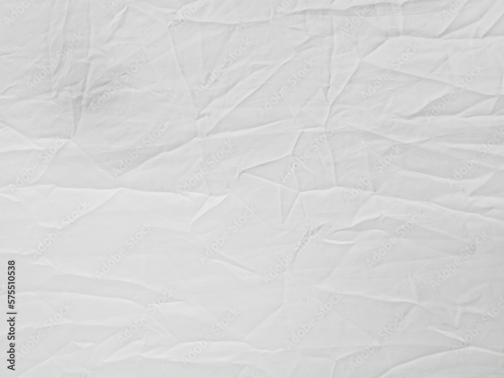 Naklejka premium Soft white wrinkled fabric background