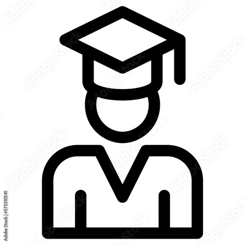 graduate icon or logo isolated sign symbol vector illustration - high quality black style vector icons
