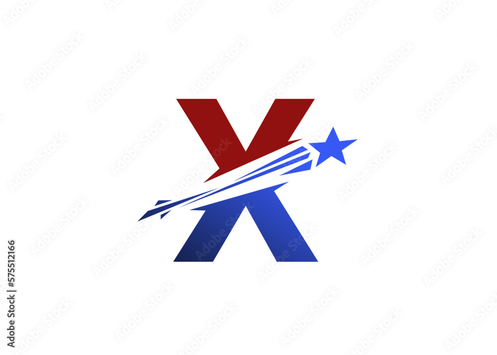 illustration vector graphic logo design of Initial letter X with airplane and star icon logo design template elements. illustration vector graphic logo design of Initial letter X with airplane and star icon logo design template elements.