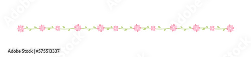 Cute Spring Floral Divider Borders. Springtime and Easter flower separators design elements.