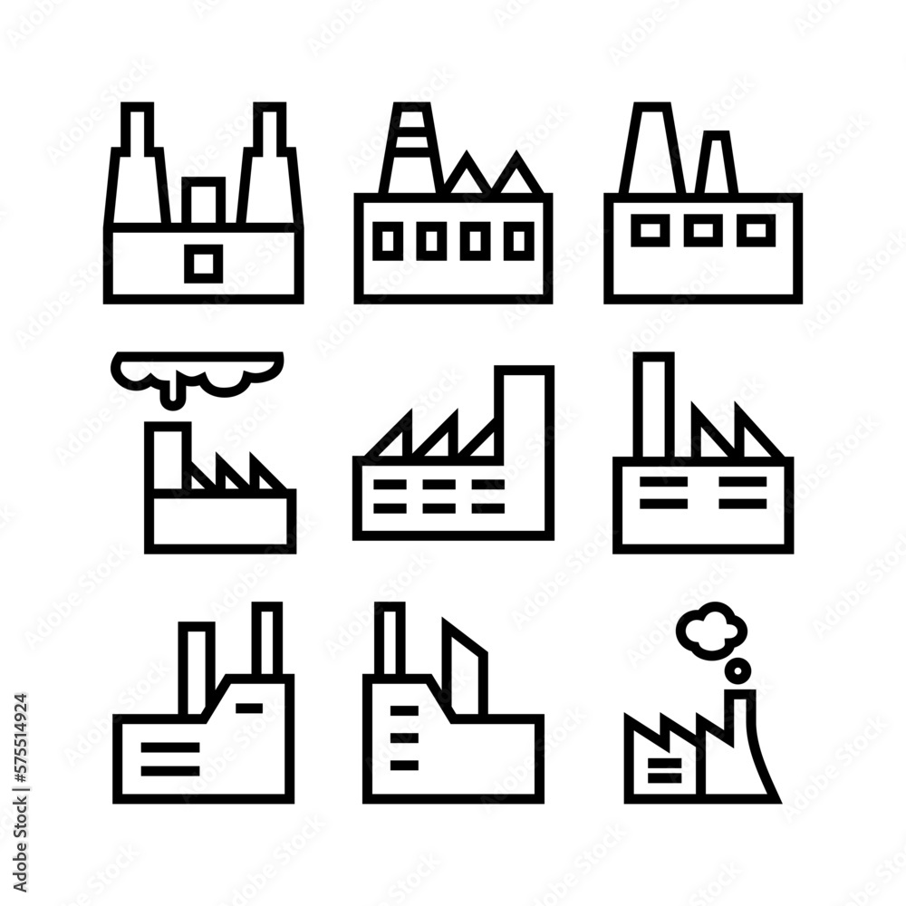 factory icon or logo isolated sign symbol vector illustration - high quality black style vector icons
