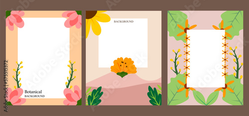 Modern vintage pink templates. Wedding and birthday invitations. Floral frames and backgrounds design. Vector illustration.