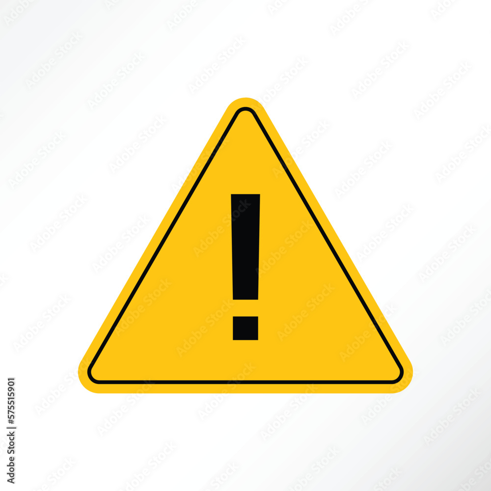 Minimalist vector of warning sign. Minimalist vector of warning sign.