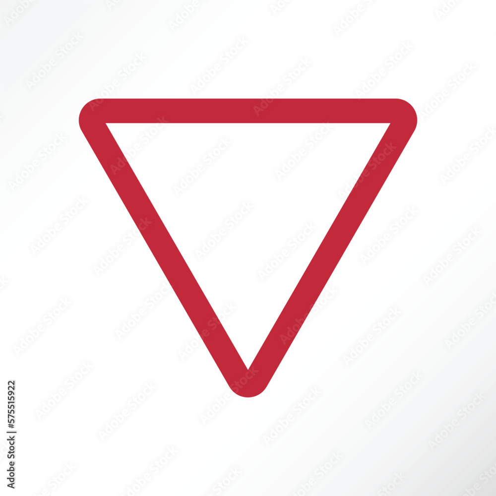 Minimalist vector of red sign. Minimalist vector of red sign.