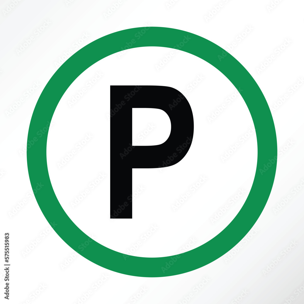 Minimalist vector of parking road sign. Minimalist vector of parking road sign.