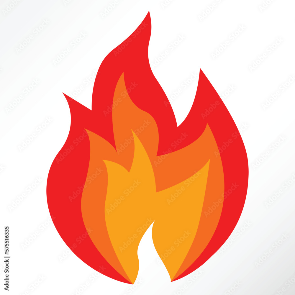 Minimalist vector of fire blaze