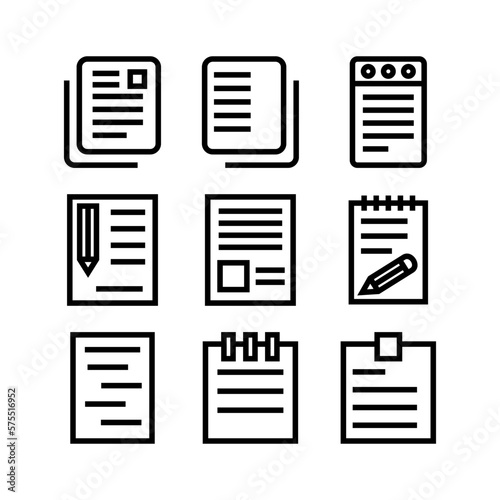 notes icon or logo isolated sign symbol vector illustration - high quality black style vector icons  © Satryo Std