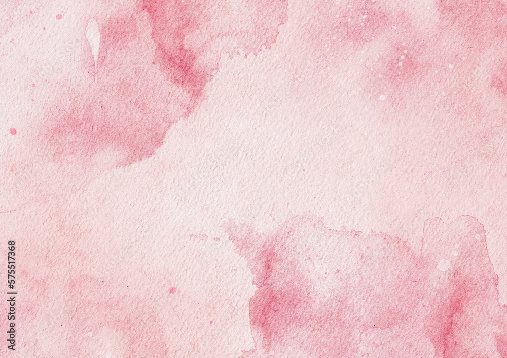 Fototapeta premium Abstract red painted watercolor paper background texture, pastel watercolor design with digital painted for template
