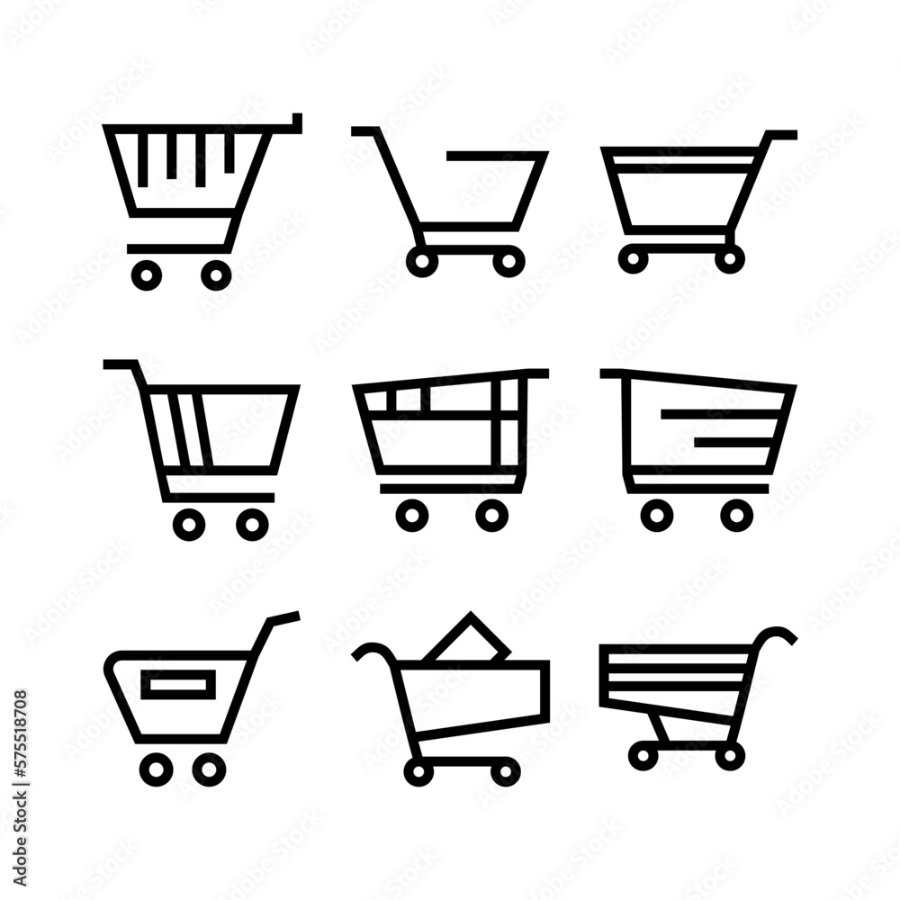 shopping cart icon or logo isolated sign symbol vector illustration - high quality black style vector icons
