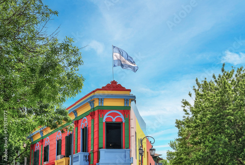 Colorful building in Caminito street, La Boca district, Buenos Aires, Argentina - Latin America landmark photo