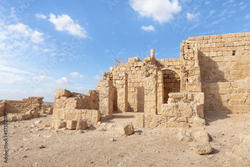 The ruins of the central city - fortress of the Nabateans - Avdat, between Petra and the port of Gaza on the trade route called the Incense Road, in southern Israel