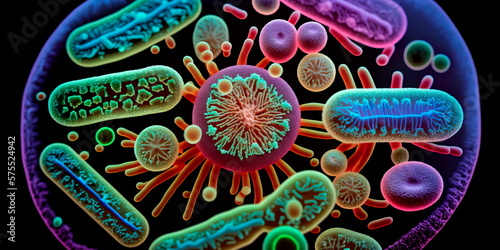 microbes and viruses to study their structure and evolution  Generative AI photo