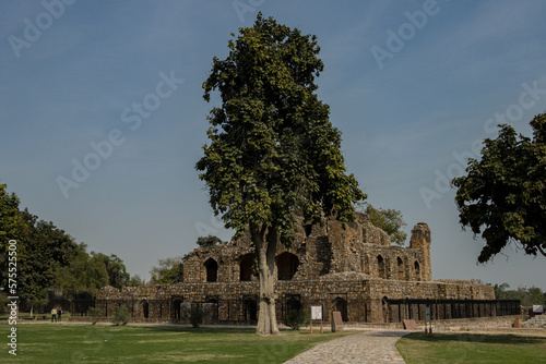 Picture of The Feroz Shah Kotla or Kotla was a fortress built circa 1354 by Feroz Shah Tughlaq to house his version of Delhi city called Firozabad. February 8, 2023. Vikram Nagar, Delhi, India.  photo